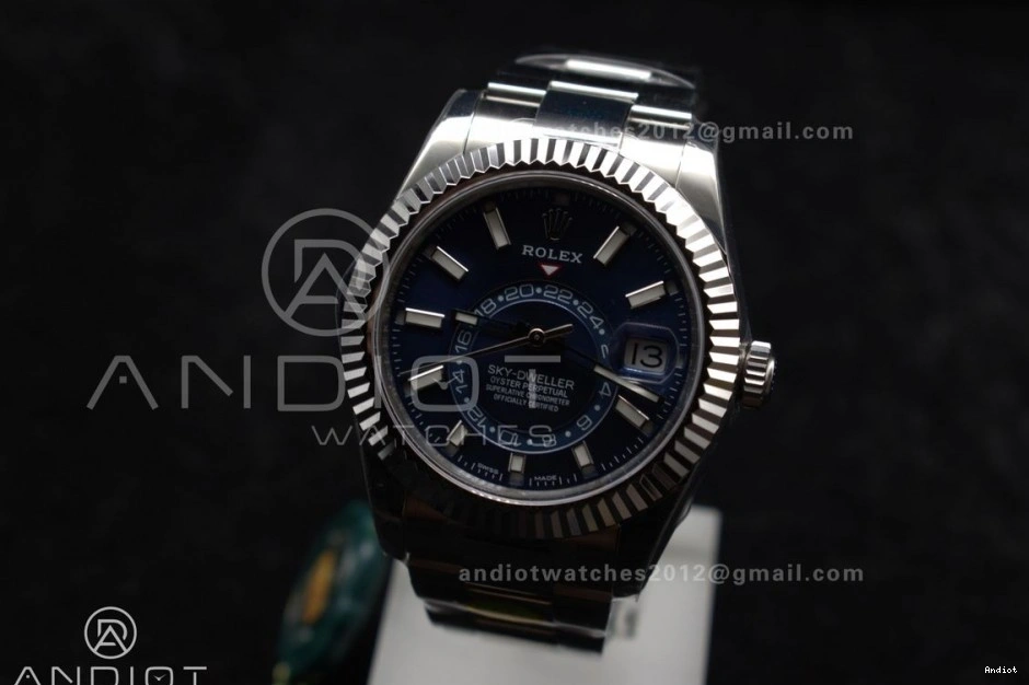 SS ZF 1:1 Edition Bracelet on 326934 SS 904L Blue Best Sky-Dweller A2824 Dial 1117